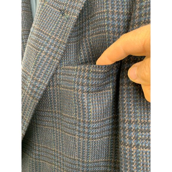 Hart Schaffner Marx for Nordstrom Mens Plaid Wool Blazer 44XL VTG EUC 7024 - Picture 6 of 15